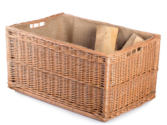 Kaminholzkorb aus Weide mit Jute Takka V. - Weidenkorb