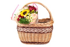Einkaufskorb aus Weide Flores III.